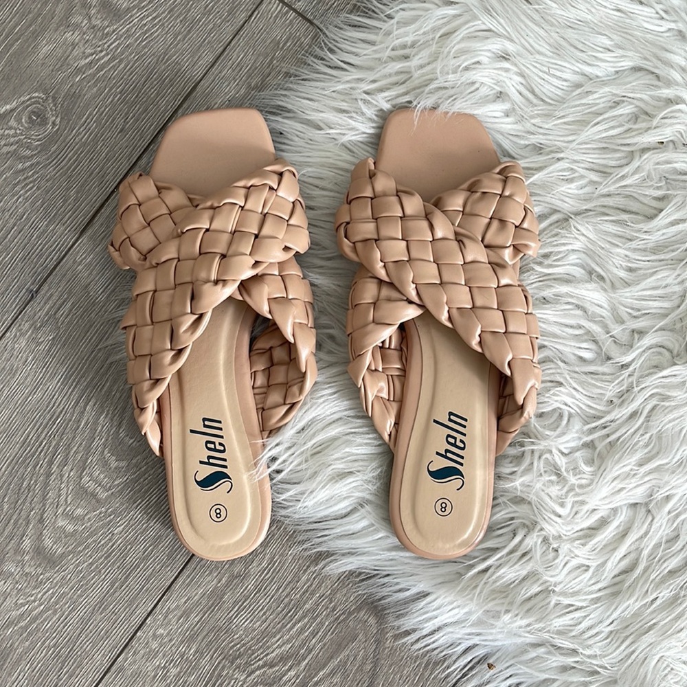 SHEIN Braided Sandals, Size 8